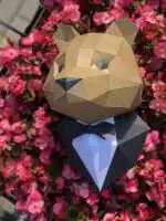 Papercraft 3D Bär im Anzug