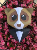 Papercraft de singe en origami 3D