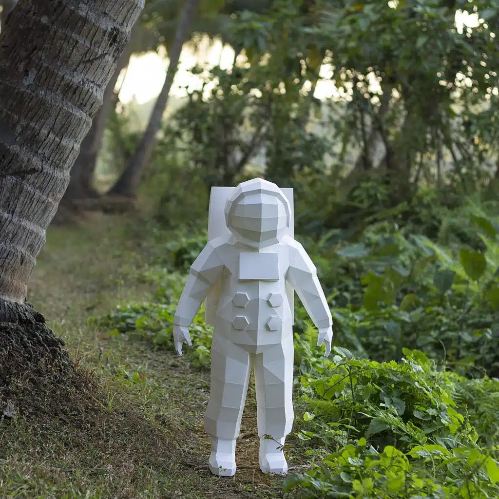 Cosmonauta em papercraft 3D