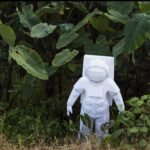 Kosmonaut im 3D-Papercraft