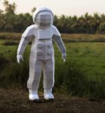 Kosmonaut im 3D-Papercraft
