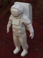 Kosmonaut im 3D-Papercraft