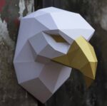 3D-Papercraft-Skulptur Adlerkopf