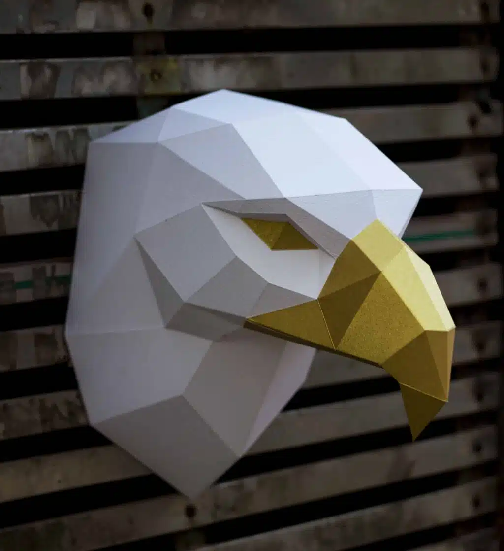 Kop van arend in 3D-papercraft, 3D-model