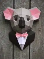 Koala in costume in papercraft 3D
