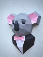 Koala in costume in papercraft 3D