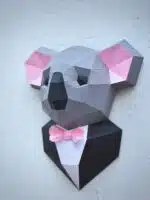 Koala in costume in papercraft 3D