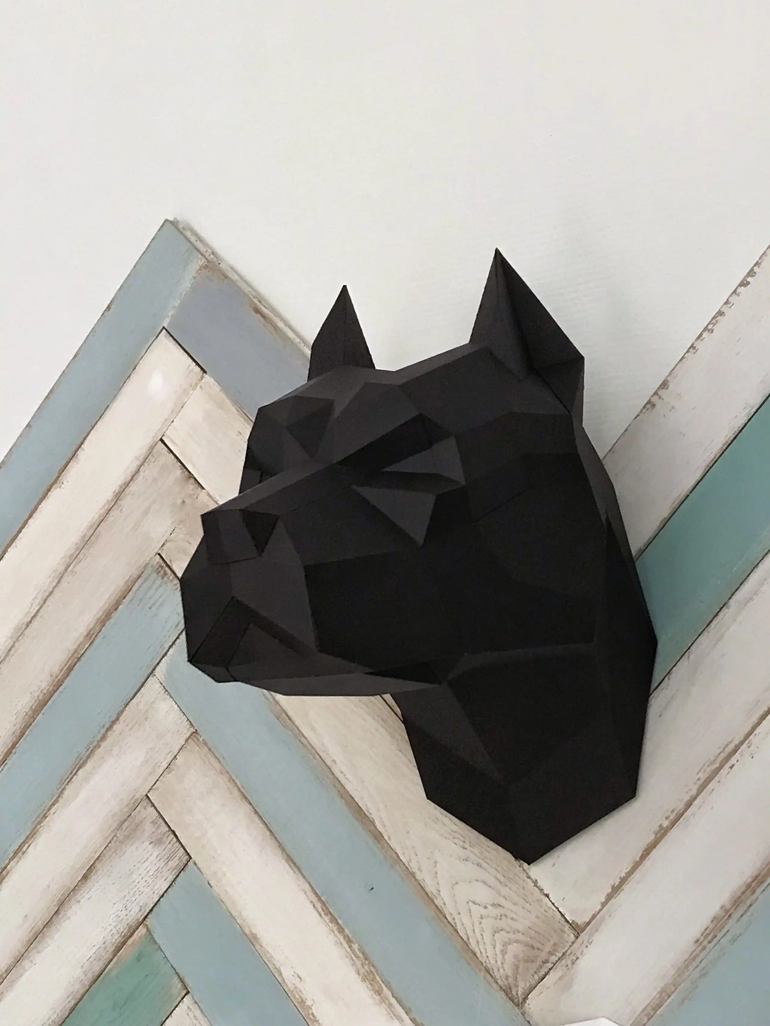 3D-papercraft hondenkoppen, weergave 10