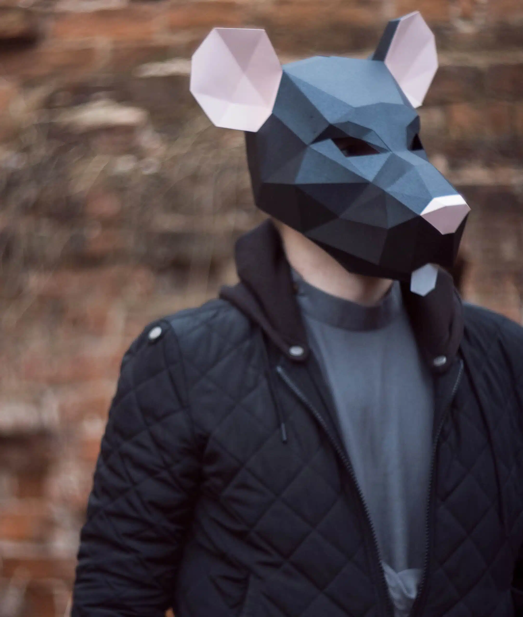 Ratmasker in papercraft 3D, weergave 7
