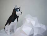 Husky en papercraft 3D