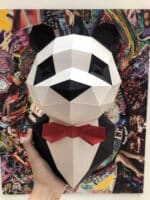 Panda en costume en papercraft 3D