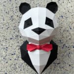 Panda en costume en papercraft 3D