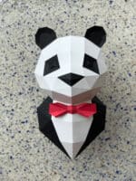 Panda en costume en papercraft 3D