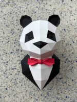 Panda de terno em papercraft 3D