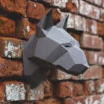 Papercraft Hundeköpfe in 3D Origami