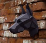 Tête de doberman en papercraft 3D