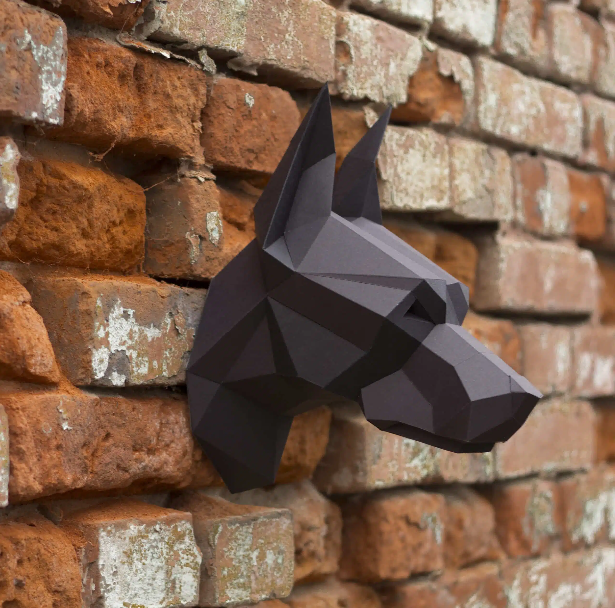 3D-papercraft hondenkoppen, weergave 14