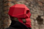 Gothische Totenkopfmaske aus 3D-Papercraft