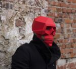 Gothische Totenkopfmaske aus 3D-Papercraft