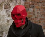 Gothische Totenkopfmaske aus 3D-Papercraft
