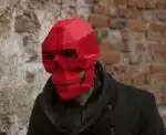 Doodskopmasker in 3D-papercraft, 3D-model