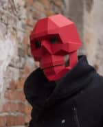 Papercraft de masque crâne gothique en origami 3D
