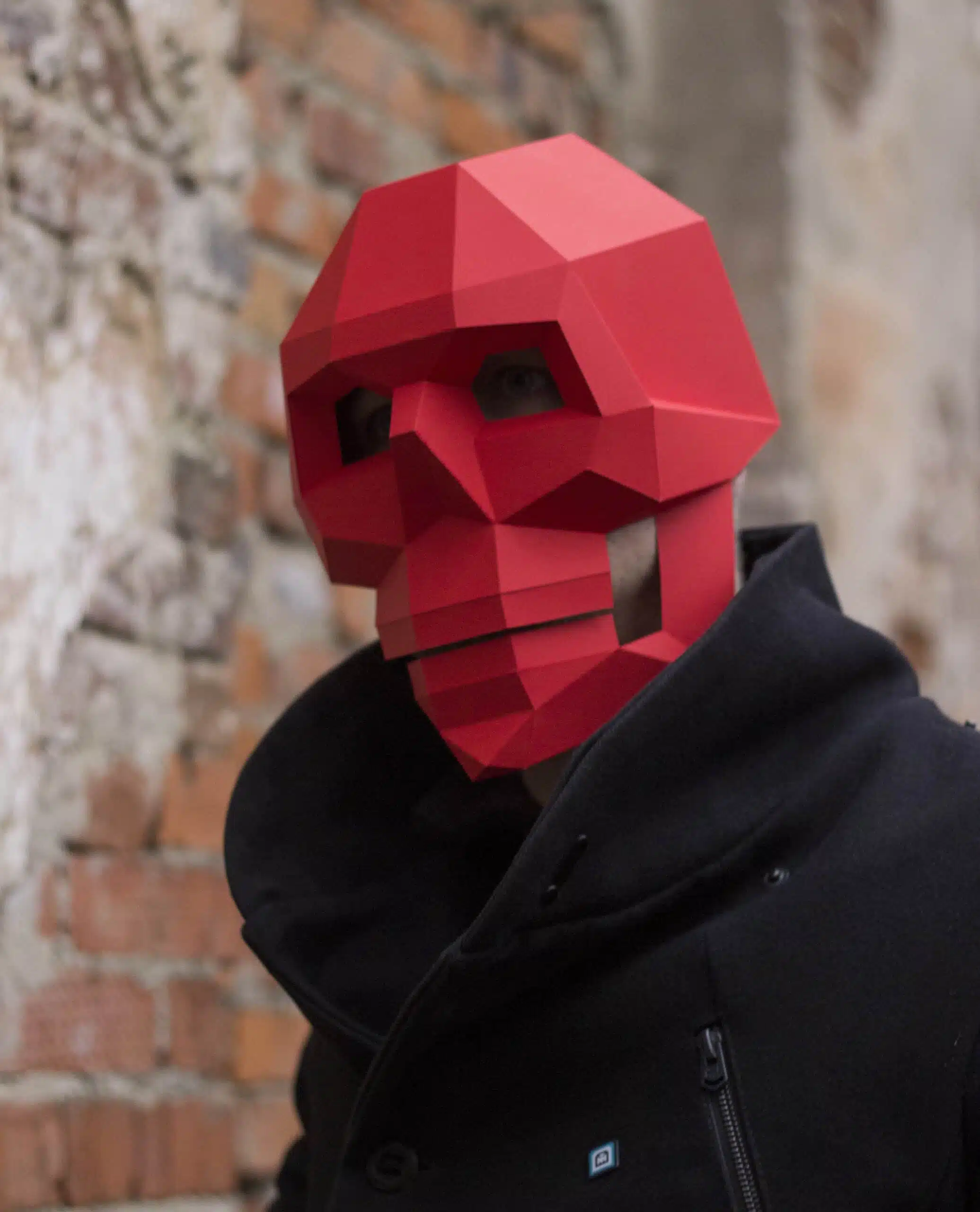 Doodskopmasker in 3D-papercraft, weergave 7