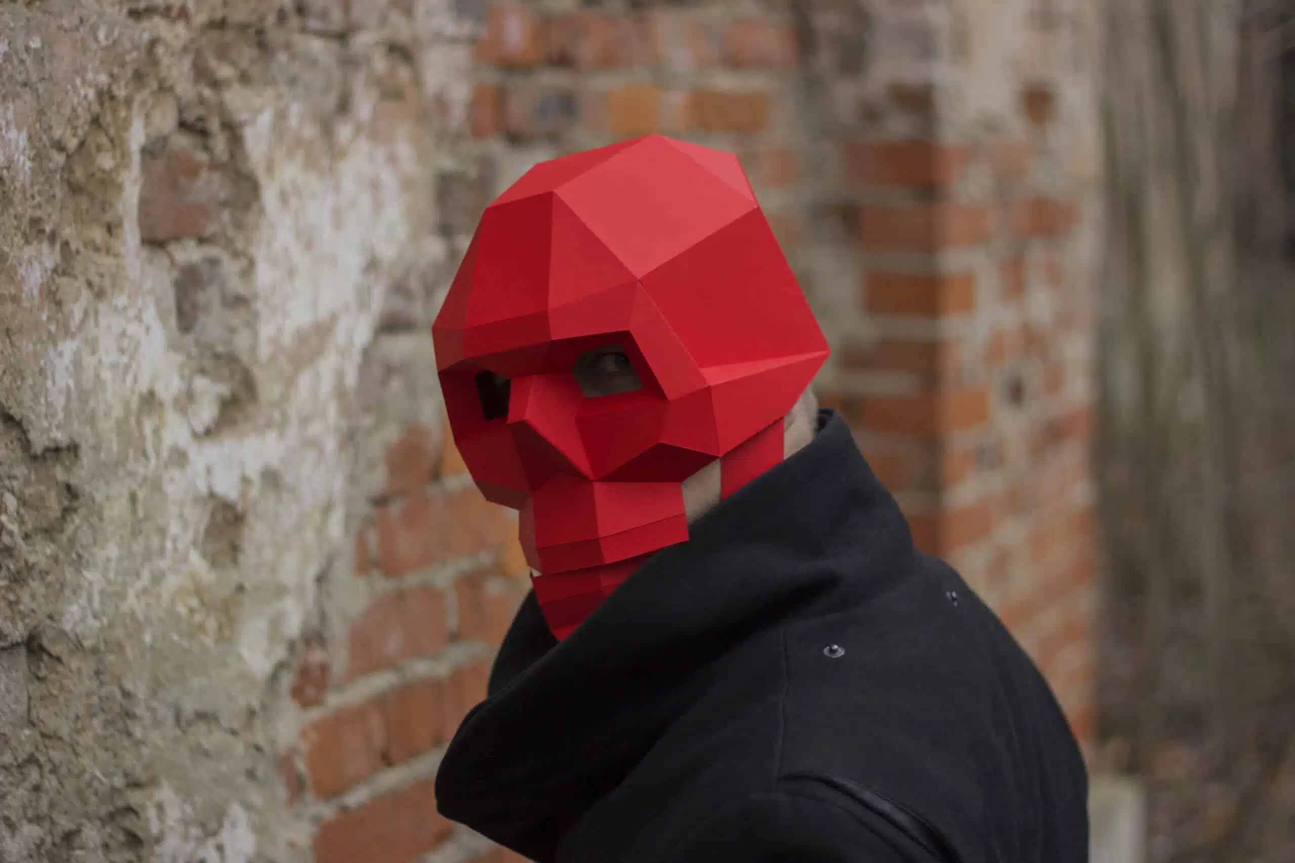Doodskopmasker in 3D-papercraft, weergave 6