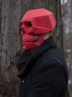 Doodskopmasker in 3D-papercraft, weergave 2