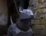Bulldog in papercraft 3D, weergave 6