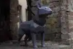 Bulldog in papercraft 3D, weergave 5