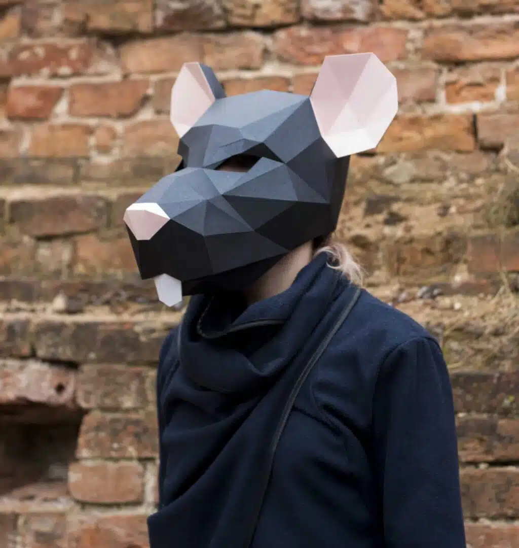 Ratmasker in papercraft 3D, 3D-model