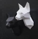 Papercraft de tête de sphinx en origami 3D