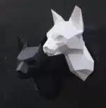 Sfinxkop in papercraft 3D, weergave 8