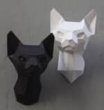 Papercraft de tête de sphinx en origami 3D