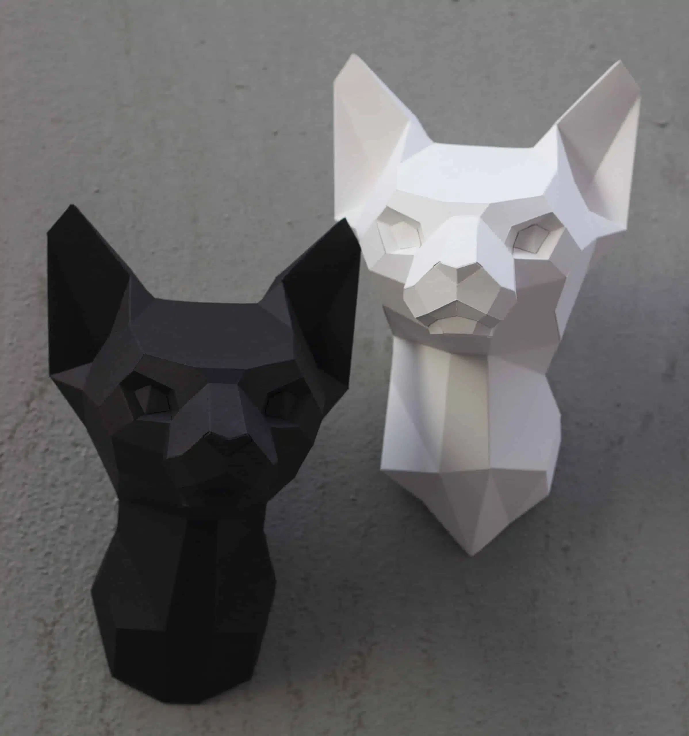 Sfinxkop in papercraft 3D, weergave 7