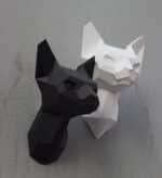 Papercraft de tête de sphinx en origami 3D