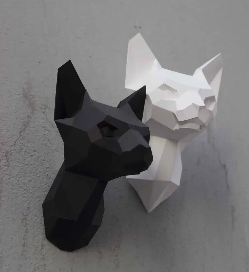 Sfinxkop in papercraft 3D, 3D-model