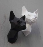 Sphynx-Kopf aus 3D-Papercraft
