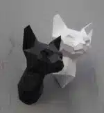 Sfinxkop in papercraft 3D, 3D-model
