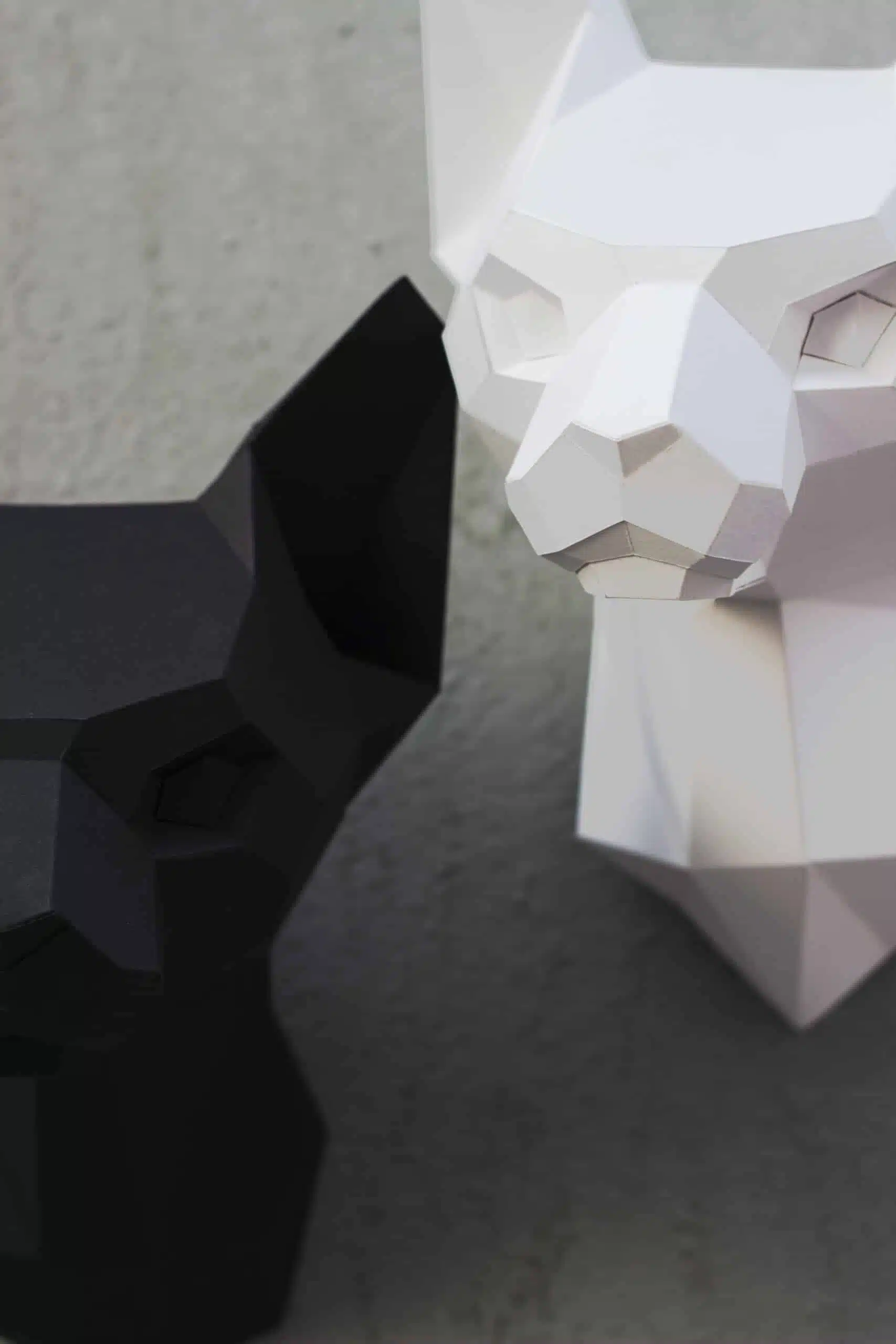 Sfinxkop in papercraft 3D, weergave 6