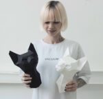 Sphynx-Kopf aus 3D-Papercraft