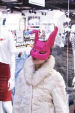 Máscara de coelho em papercraft 3D