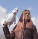 Papercraft kleines Nilpferd im Origami 3D