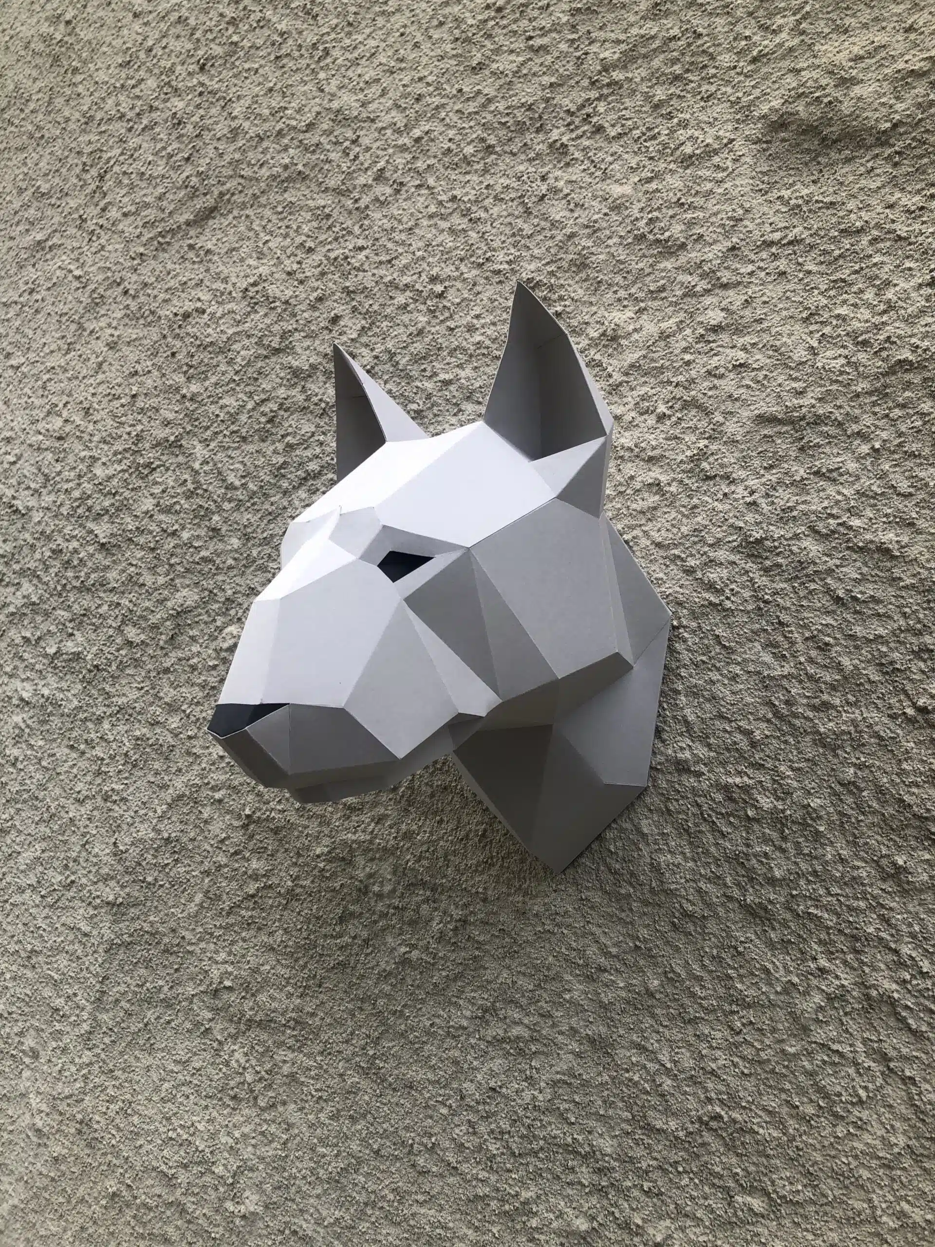 3D-papercraft hondenkoppen, weergave 18