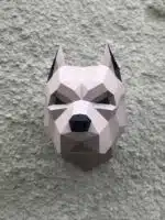 3D-papercraft hondenkoppen, weergave 8
