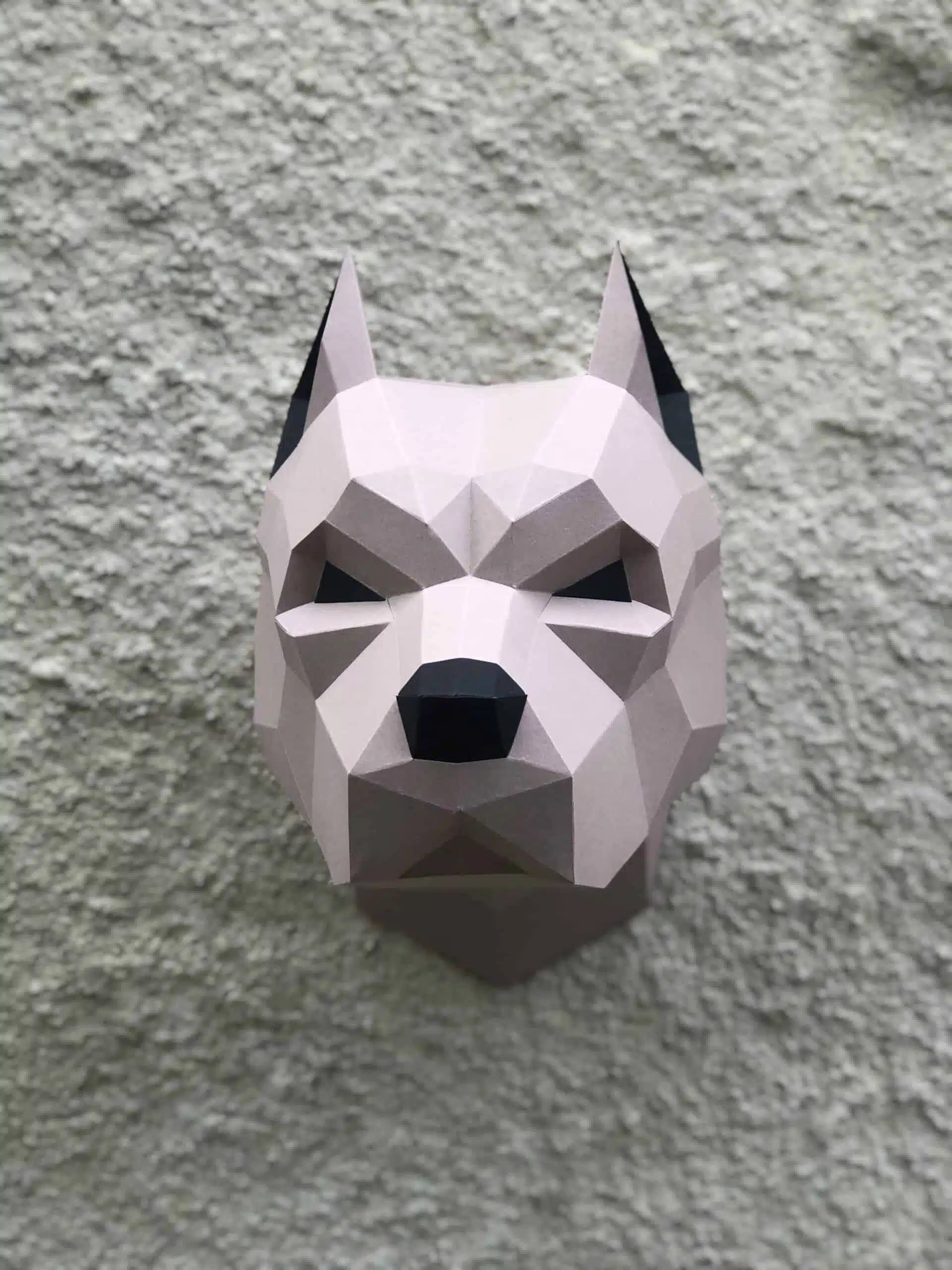 3D-papercraft hondenkoppen, weergave 8