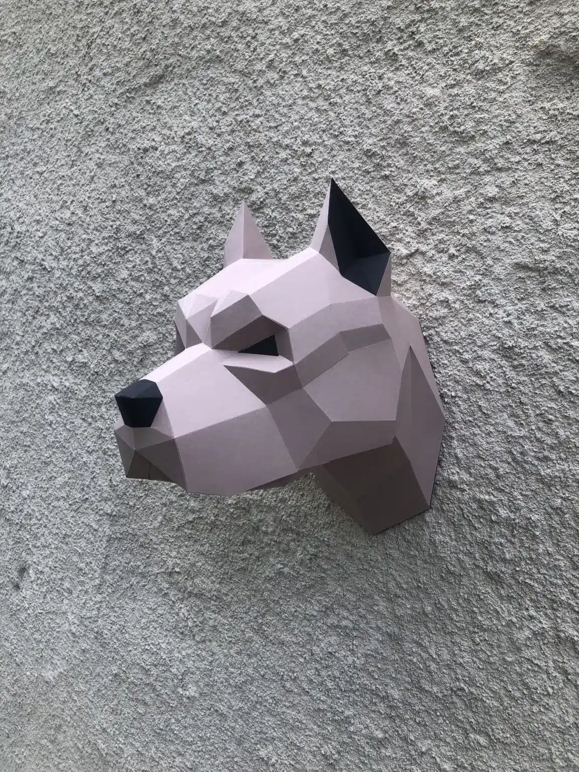 Tête de pitbull en papercraft 3D