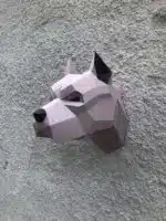3D-papercraft hondenkoppen, weergave 7