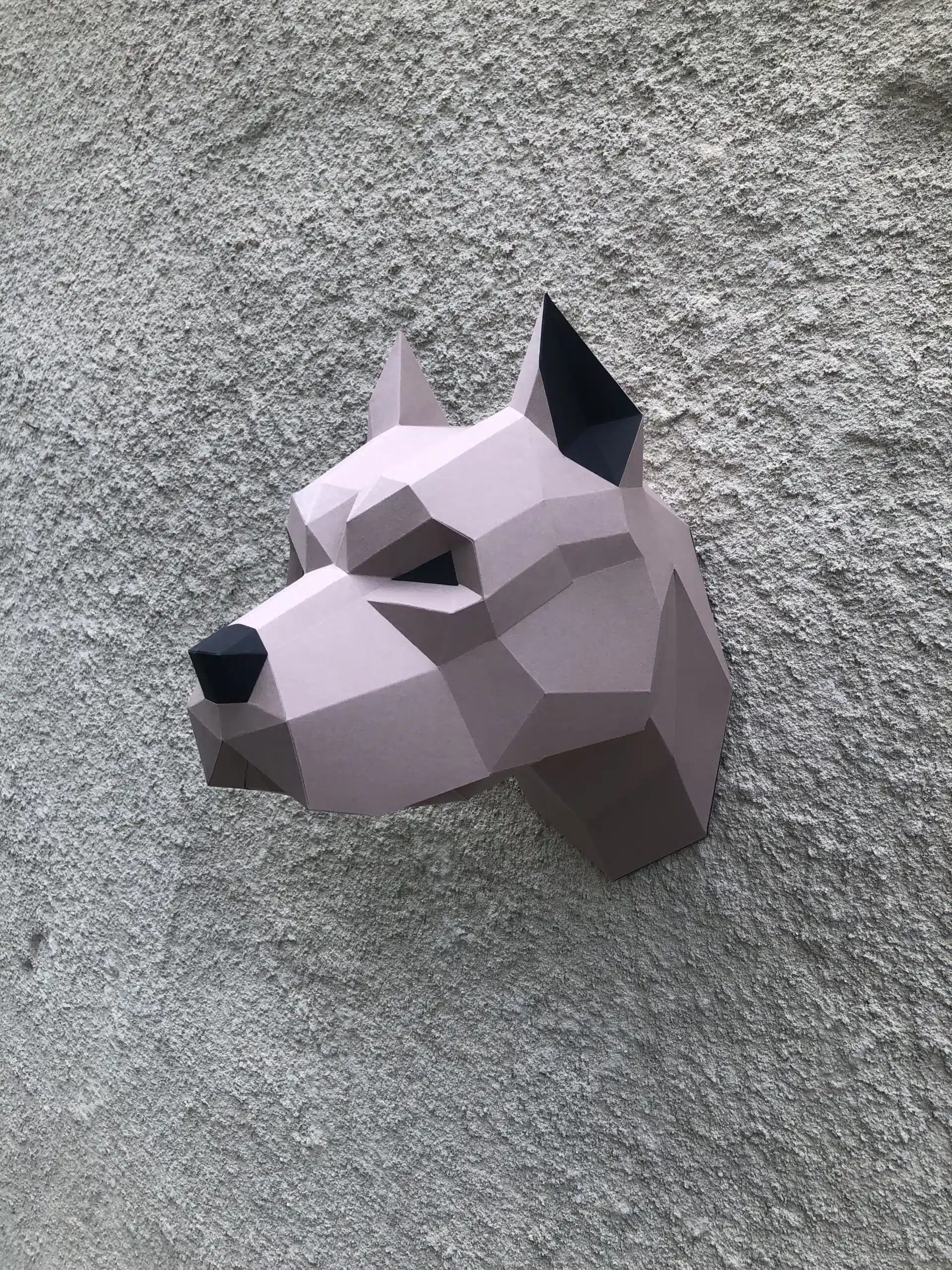 3D-papercraft hondenkoppen, weergave 7